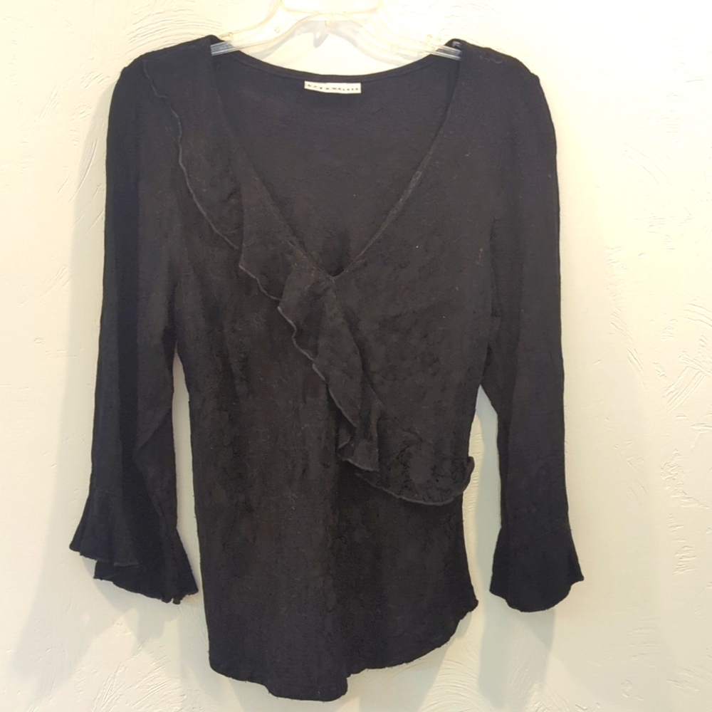 Bryn Walker rayon ruffled blouse